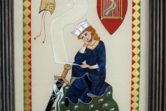 Hinterglasmalerei, Walter von der Vogelweide,  verkauft  © Lore Weiler