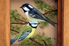 HG14,  Blaumeisen, 1986, ÖL, 11x11, © Lore Weiler