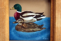 HG16, Enten, 1986, ÖL, 11x11, © Lore Weiler