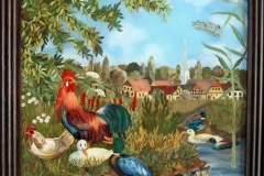 HG6,  Auf dem Lande, 1990, ÖL,35x26,  © Lore Weiler