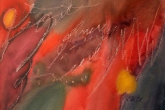 AQ2, Beethoven, gemalt nach Musik, 1998, Aquarell, 40x50 m.R., © Lore Weiler