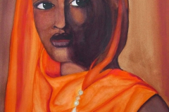 F4,  Waris Dirie, 2007, Aquarell, 45x35, © Lore Weiler